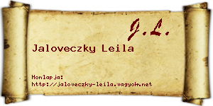 Jaloveczky Leila névjegykártya