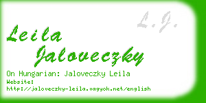 leila jaloveczky business card